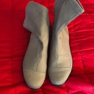 Free people silver sock booties